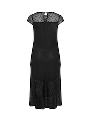 Yours Curve Black London Sleeveless Lace Dress - Image 6 of 6