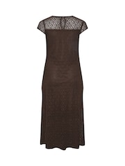 Yours Curve Brown London Sleeveless Lace Dress - Image 6 of 6