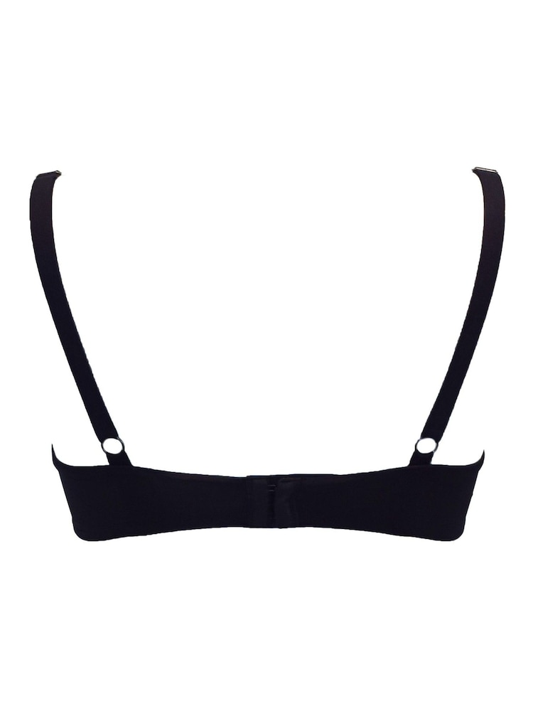 Pour Moi Black Push Up Olivia Embroidery Bra - Image 4 of 4 Pour Moi Black Push Up Olivia Embroidery Bra - Image 4 of 4