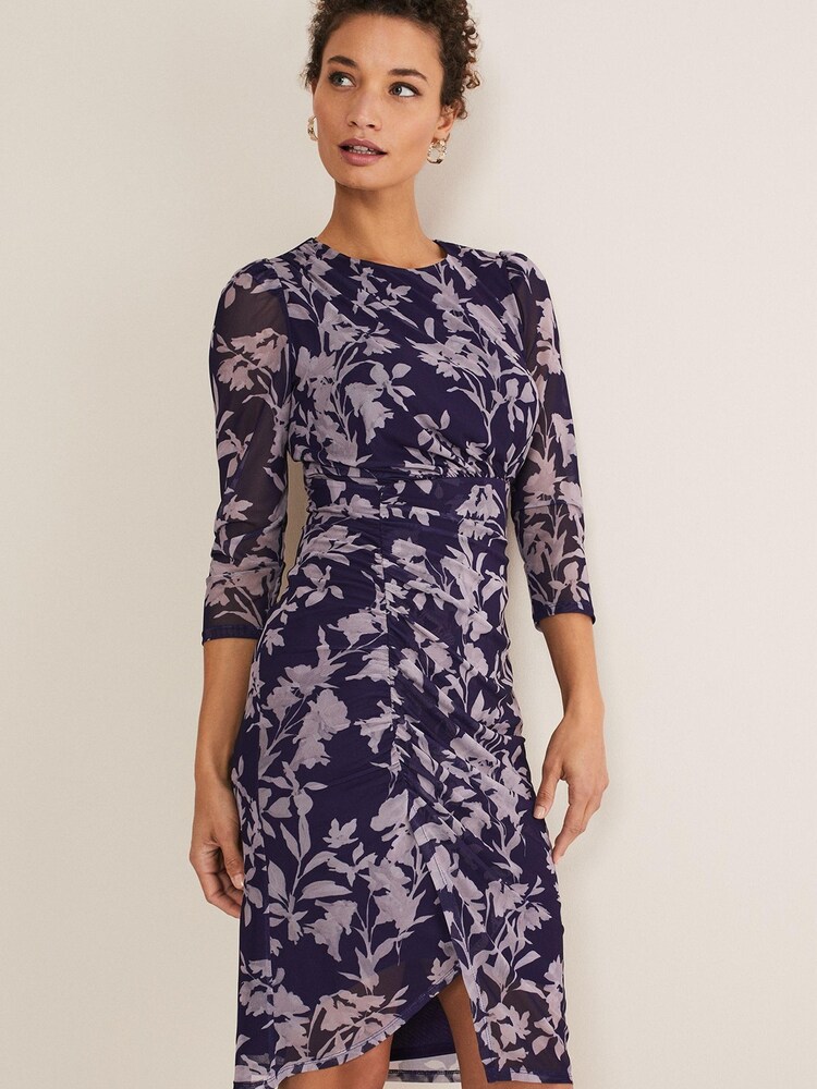 Phase Eight Cream Vera Floral Mesh Dress - Image 1 of 6