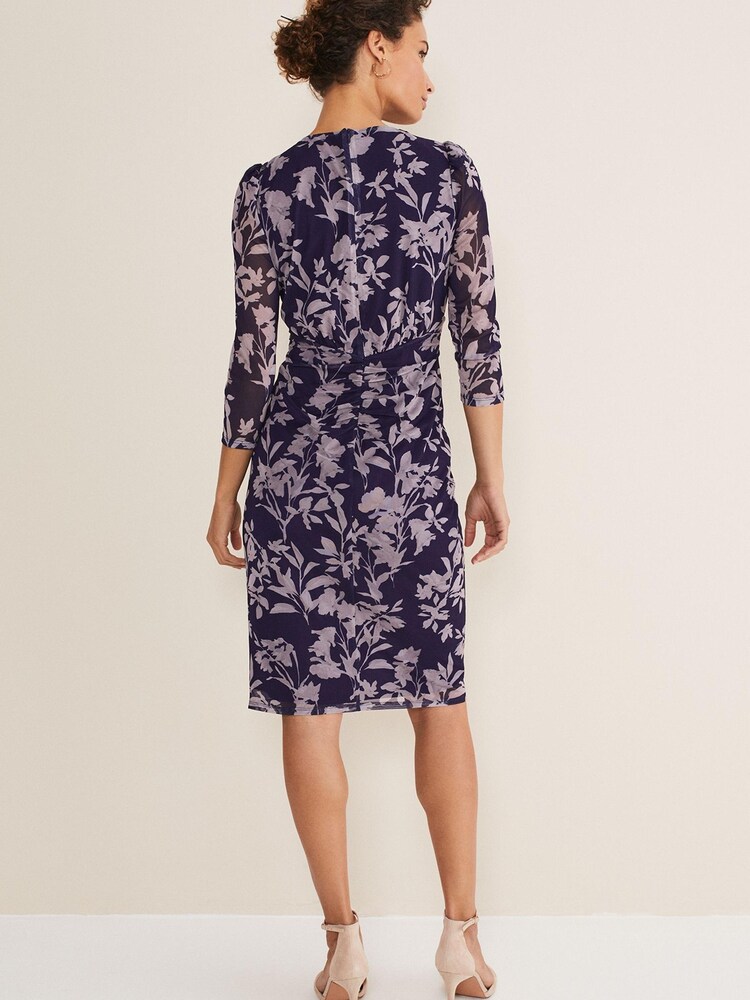Phase Eight Cream Vera Floral Mesh Dress - Image 2 of 6
