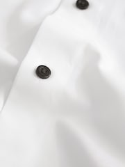 White Skinny Fit Single Cuff Dress Shirt and Bow Tie Set - Image 9 of 9