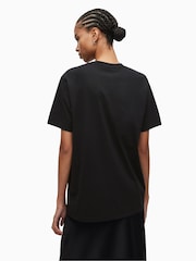 Schwarz - AllSaints Boyfriend Pippa-T-Shirt aus 100 % Baumwolle - Bild 2 von 6