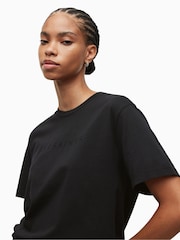 Schwarz - AllSaints Boyfriend Pippa-T-Shirt aus 100 % Baumwolle - Bild 4 von 6