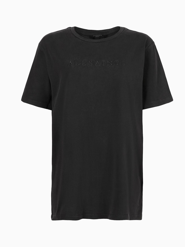 Schwarz - AllSaints Boyfriend Pippa-T-Shirt aus 100 % Baumwolle - Bild 6 von 6