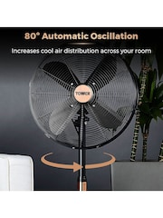 Tower Copper/Black 16 Inch Pedestal Fan - Image 5 of 8