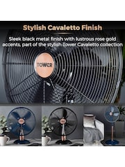Tower Copper/Black 16 Inch Pedestal Fan - Image 7 of 8