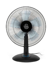 Swan Black 12 Inch Silence Turbo Desk Fan - Image 1 of 6