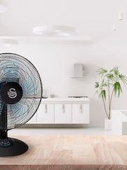 Swan Black 12 Inch Silence Turbo Desk Fan - Image 4 of 6