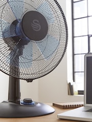 Swan Black 12 Inch Silence Turbo Desk Fan - Image 6 of 6