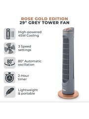 Tower Grey 2 Hour Timer 3 Speeds Oscillation Fan - Image 2 of 8