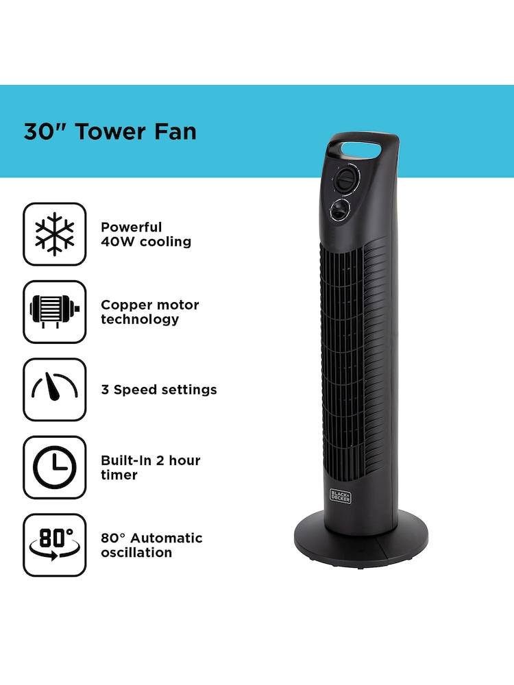 Black & Decker Black Tower Fan - Image 2 of 8