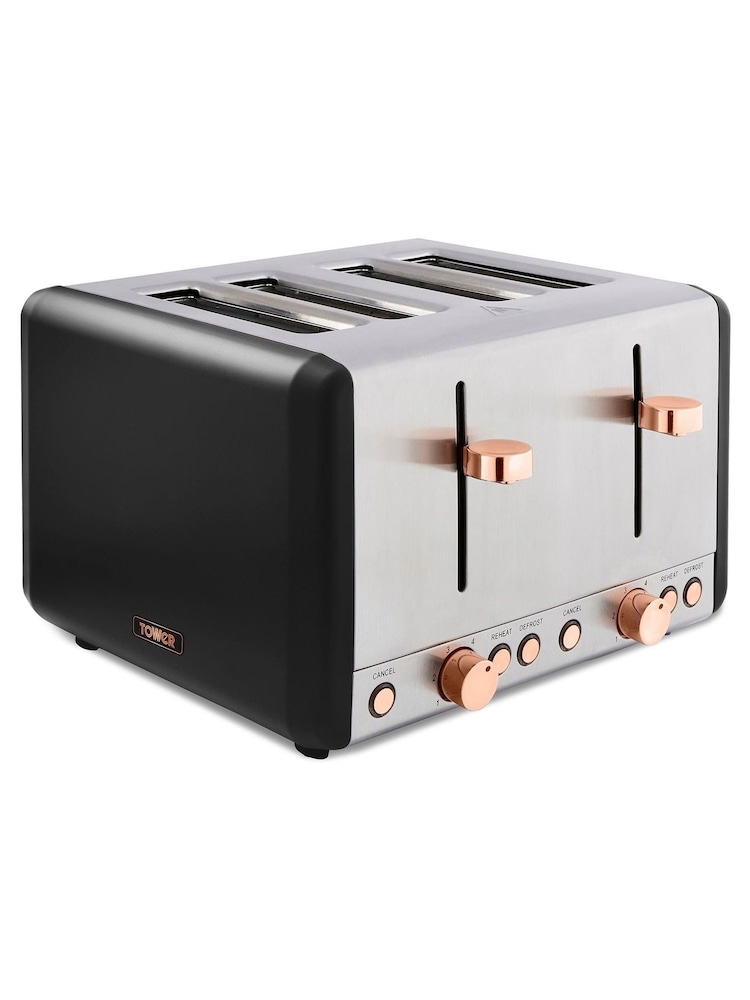 Tower Black Cavaletto 4 Slice Toaster - Image 2 of 4