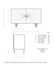 Swoon Brass Ziggy Sideboard - Image 8 of 8