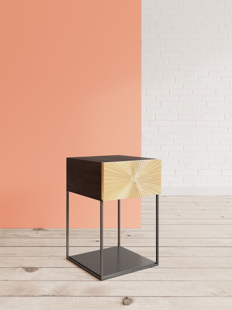 Swoon Brass Ziggy Bedside Table - Image 1 of 7