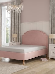 Laura Ashley Annaly Velvet Dark Blush Bytham Bed - Image 2 of 6