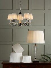 Laura Ashley Cream Hemsley Pleated Silk Empire Easyfit Lamp Shade - Image 1 of 5