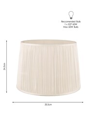 Laura Ashley Cream Hemsley Pleated Silk Empire Easyfit Lamp Shade - Image 5 of 5