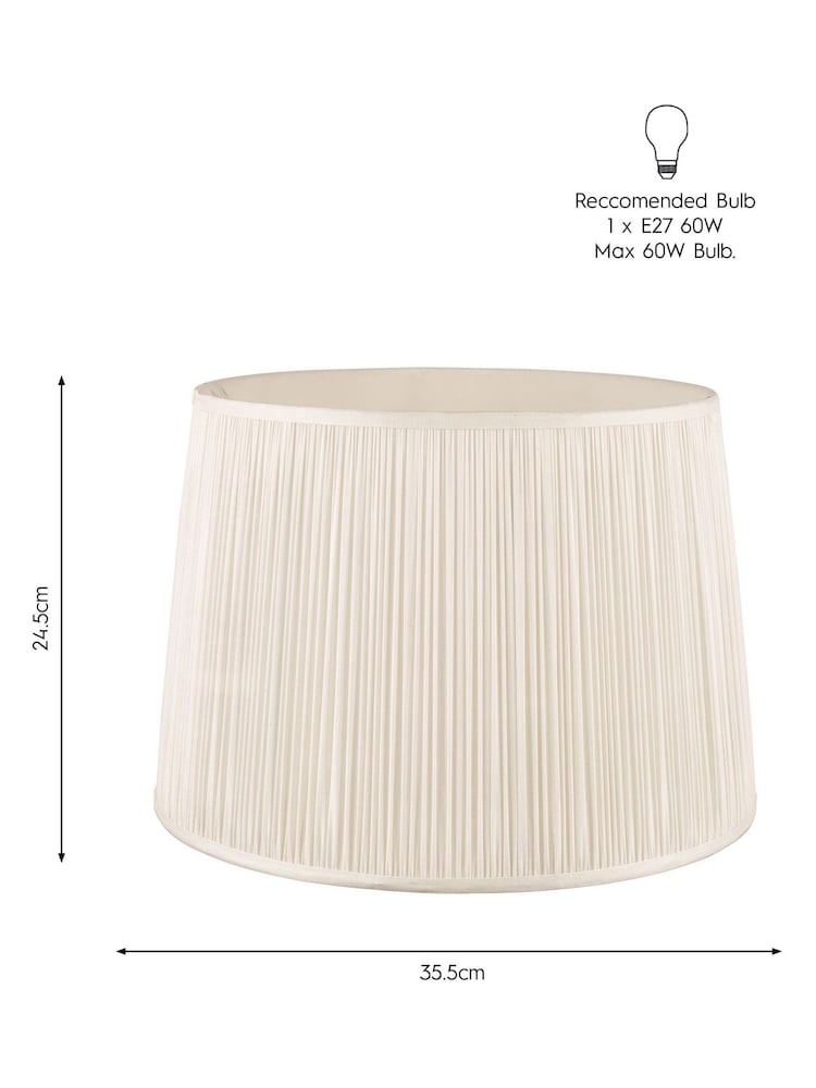 Laura Ashley Cream Hemsley Pleated Silk Empire Easyfit Lamp Shade - Image 5 of 5