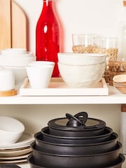 Tefal 3 Piece Grey Ingenio Eco Resist Non-Stick Pan Set - Image 1 of 4