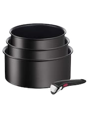 Tefal 3 Piece Grey Ingenio Eco Resist Non-Stick Pan Set - Image 2 of 4