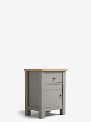 Dove Grey Malvern Paint Effect 1 Door, 1 Drawer Bedside Table - Image 8 of 10