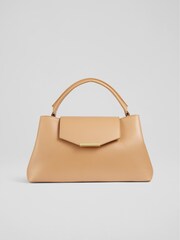 LK Bennett Camel Brown Harbour Leather Trapeze Tote Bag - Image 1 of 4
