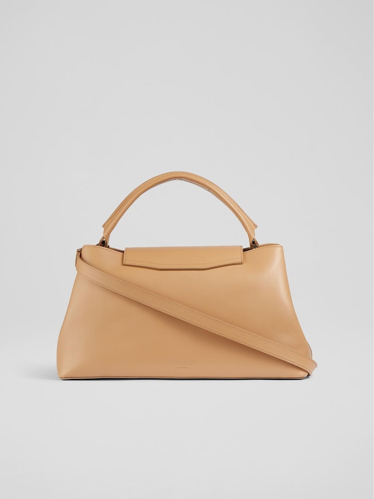 LK Bennett Camel Brown Harbour Leather Trapeze Tote Bag - Image 2 of 4