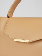 LK Bennett Camel Brown Harbour Leather Trapeze Tote Bag - Image 4 of 4