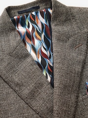 Neutral Signature Double Breasted Angelico Linen Blend Blazer - Image 5 of 7