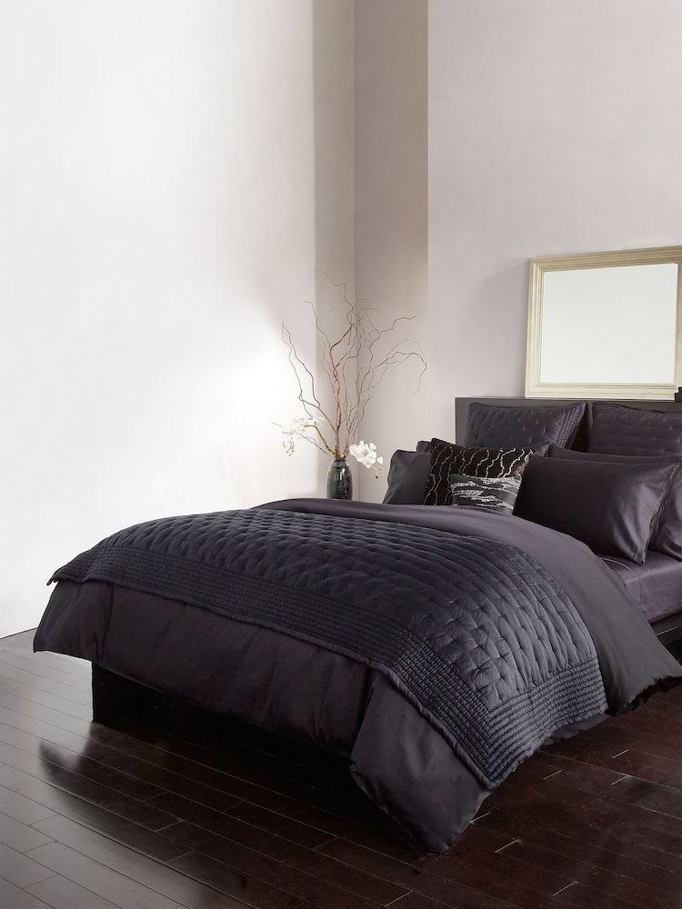 Donna Karan Black Essential Silk Quilt - Image 1 of 5