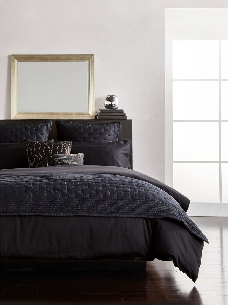 Donna Karan Black Essential Silk Quilt - Image 3 of 5