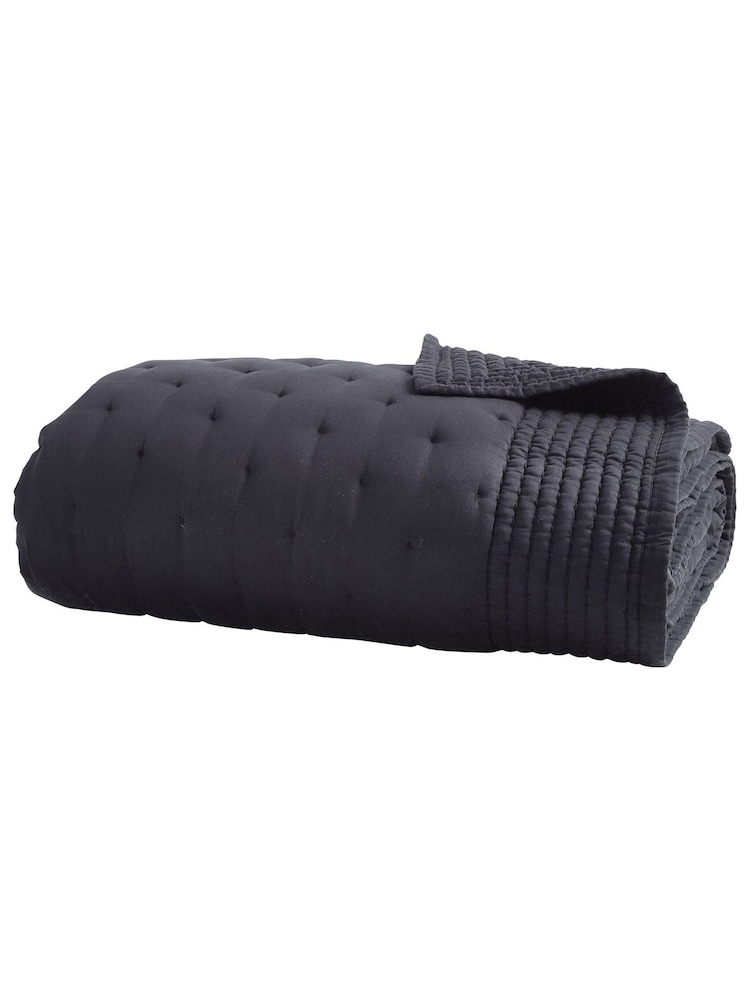 Donna Karan Black Essential Silk Quilt - Image 4 of 5