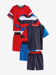 Red/Blue Short Pyjamas 3 Pack (3-16yrs) - Image 1 of 1