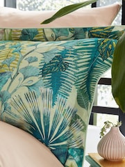 Harlequin Green Floreana 100% Cotton Pillowcase - Image 2 of 4