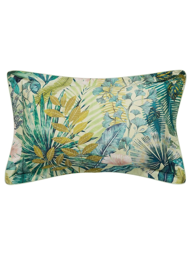 Harlequin Green Floreana 100% Cotton Pillowcase - Image 4 of 4