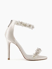 Dune London Natural Marriage Beaded Ankle Trim Sandals - Image 1 of 6