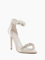Dune London Natural Marriage Beaded Ankle Trim Sandals - Image 2 of 6