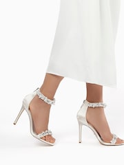 Dune London Natural Marriage Beaded Ankle Trim Sandals - Image 5 of 6