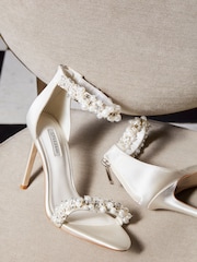 Dune London Natural Marriage Beaded Ankle Trim Sandals - Image 6 of 6