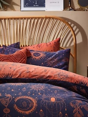 furn. Brown Constellations Duvet Cover and Pillowcase Set - Image 3 of 4