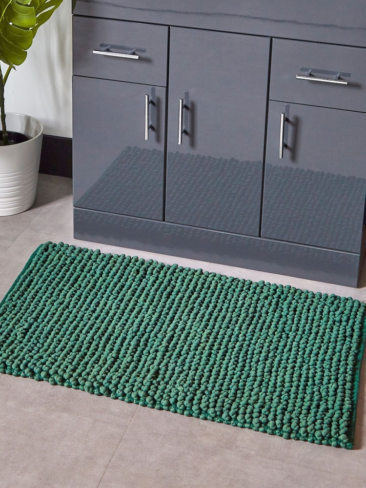 furn. Green Bobble Bath Mat - Image 1 of 3