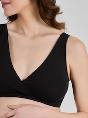 JoJo Maman Bébé Black 2-Pack Maternity & Nursing Sleep Bras - Image 3 of 5