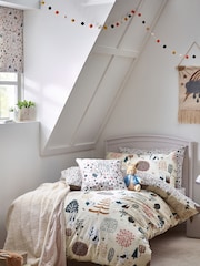 Peter Rabbit™ Natural Beige Scandi Woods Printed Duvet Cover and Pillowcase Set - Image 1 of 6