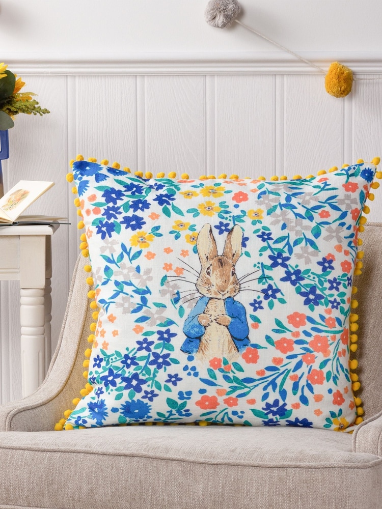 Peter Rabbit™ Multi Florelli Ditsy Bloom 100% Cotton Cushion - Image 1 of 5