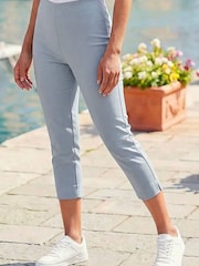 Roman Grey Cropped Stretch Trousers - Image 3 of 4