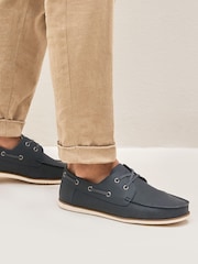 Bleu marine - Chaussures bateau - Image 2 of 6