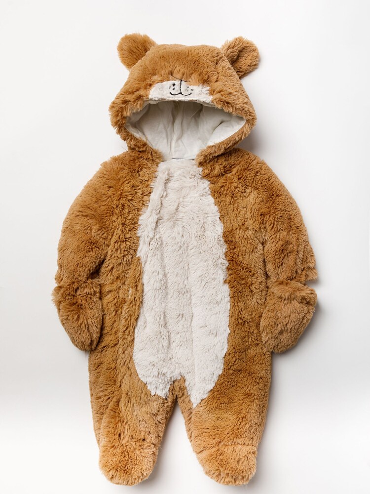 Rock A Bye Baby Boutique Brown Bunny Padded Snowsuit - Image 1 of 4