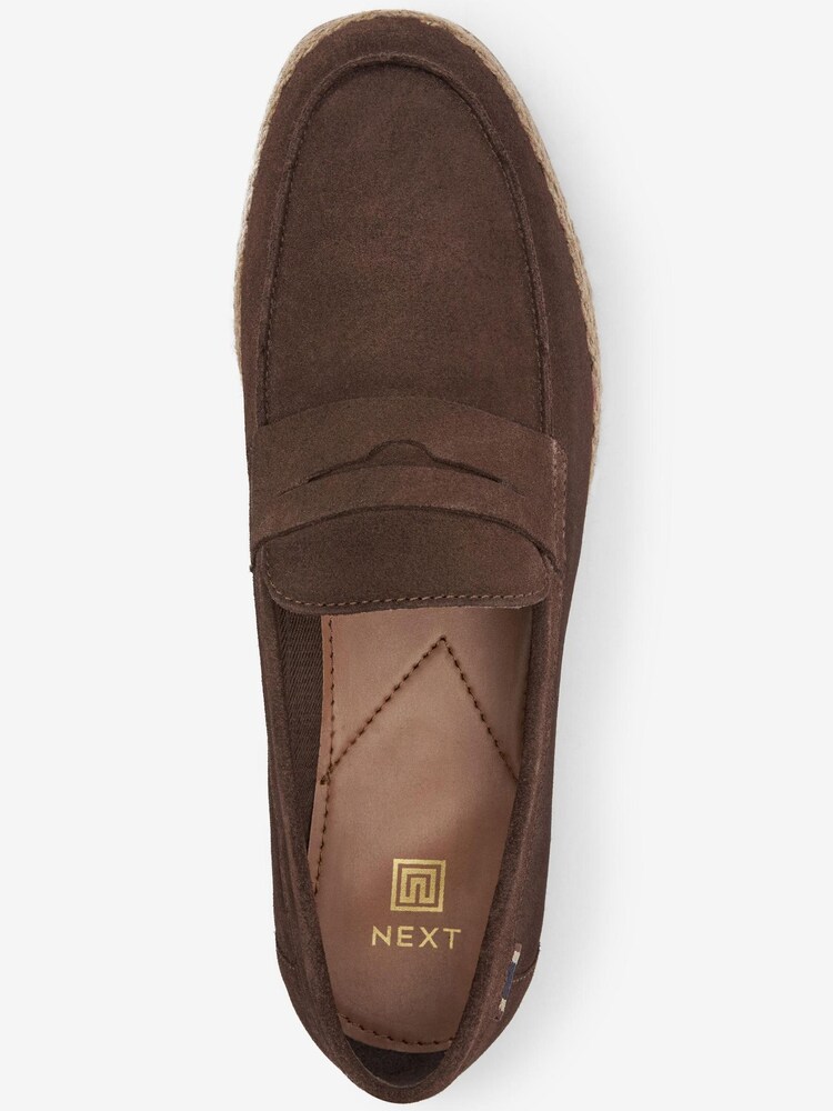 Dark Brown Espadrille Loafers - Image 4 of 6