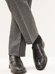 Black Saddle Loafers - Image 1 of 5